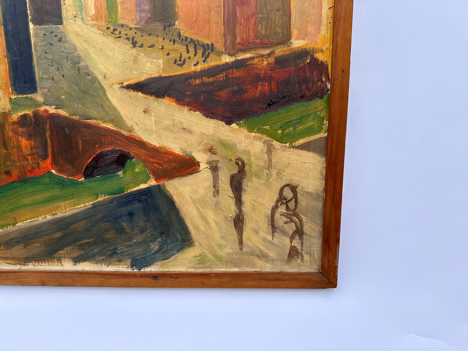 Graphic Cityscape Oil Painting