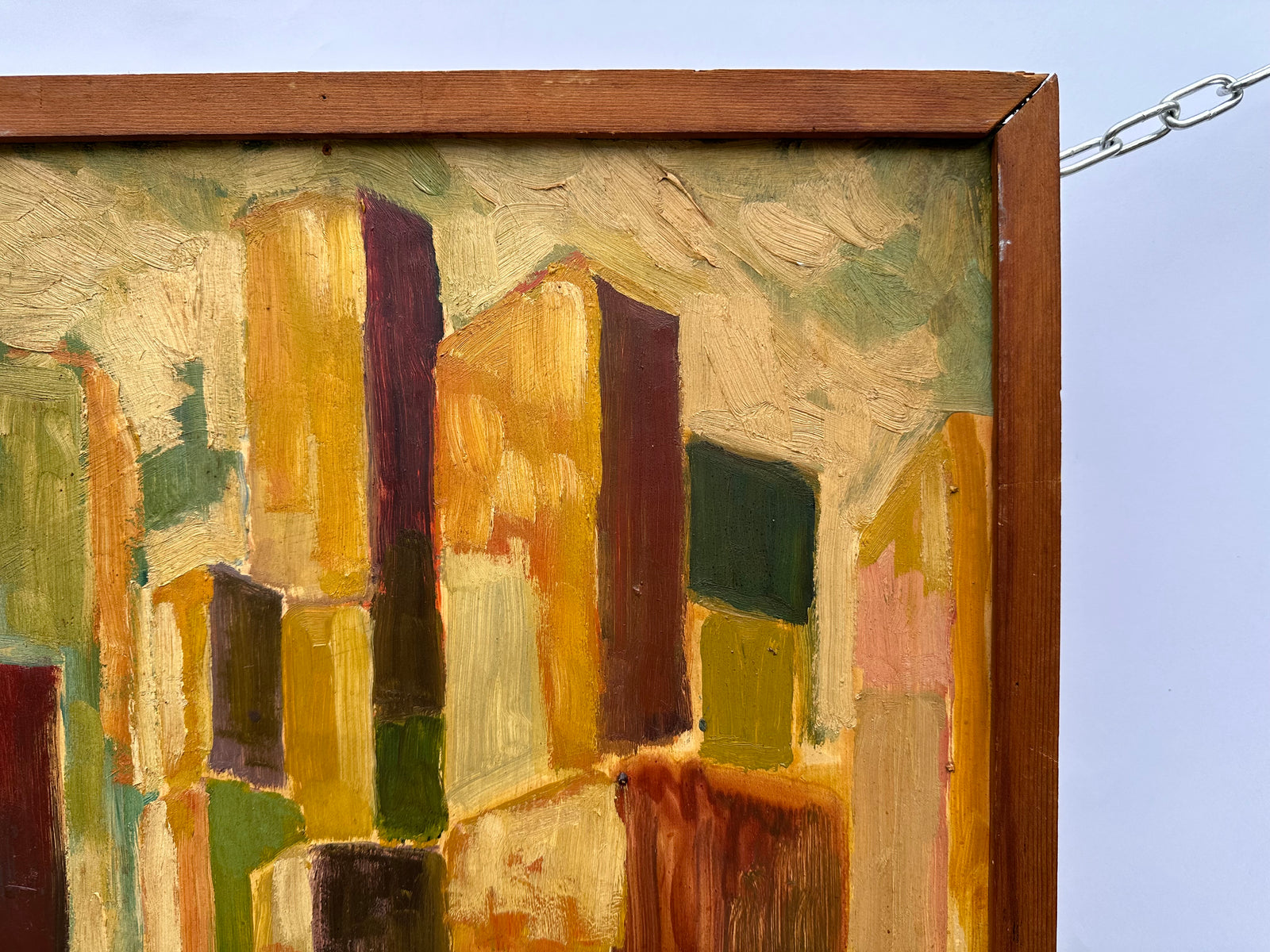 Graphic Cityscape Oil Painting