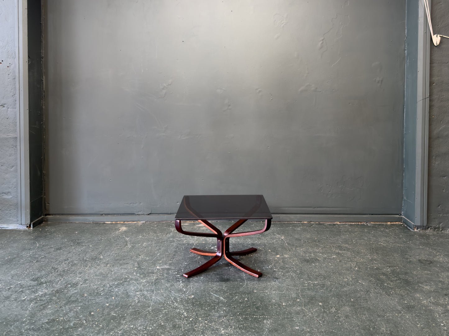 Square Smoked Glass Coffee Table by Sigurd Resell