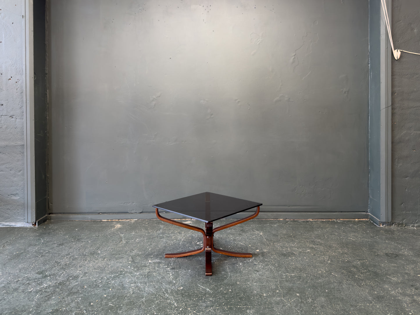 Square Smoked Glass Coffee Table by Sigurd Resell