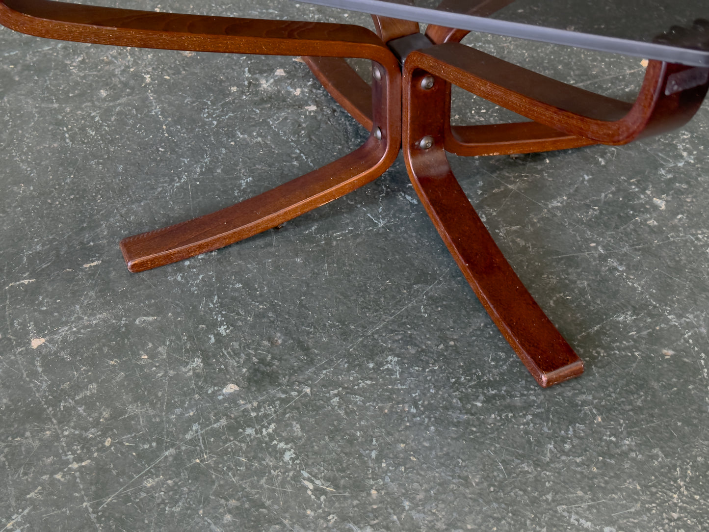 Square Smoked Glass Coffee Table by Sigurd Resell
