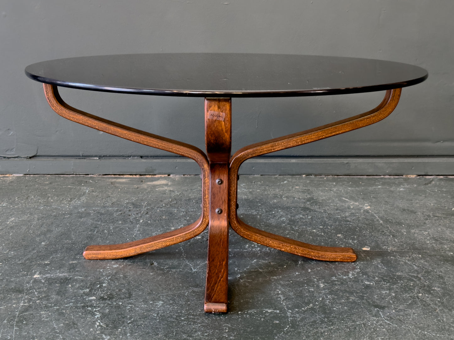 Round Smoked Glass Coffee Table by Sigurd Resell