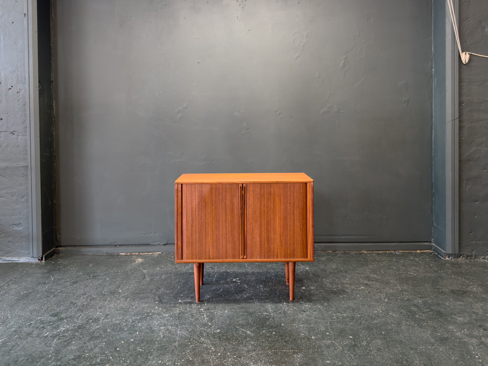 Kai Kristiansen Small Teak Tambour Sideboard