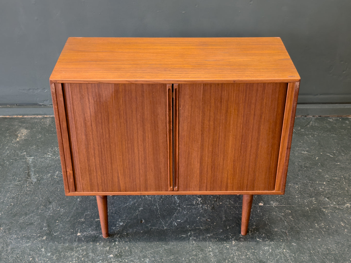Kai Kristiansen Small Teak Tambour Sideboard