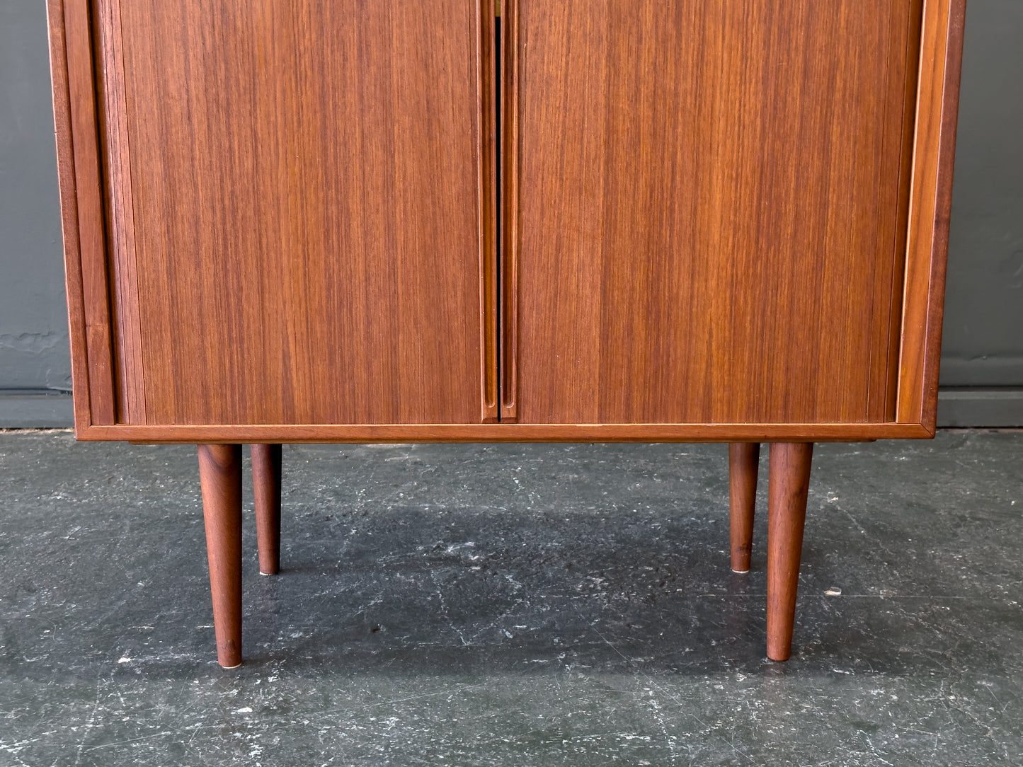 Kai Kristiansen Small Teak Tambour Sideboard