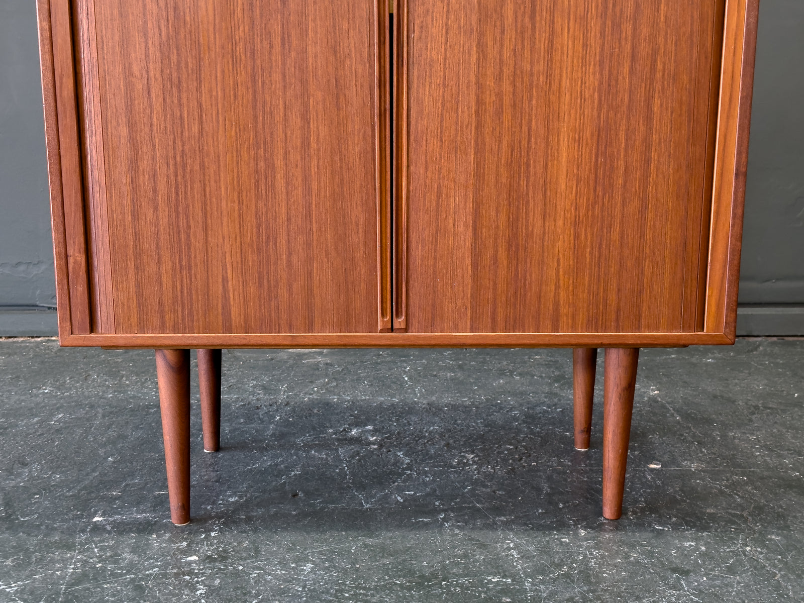 Kai Kristiansen Small Teak Tambour Sideboard