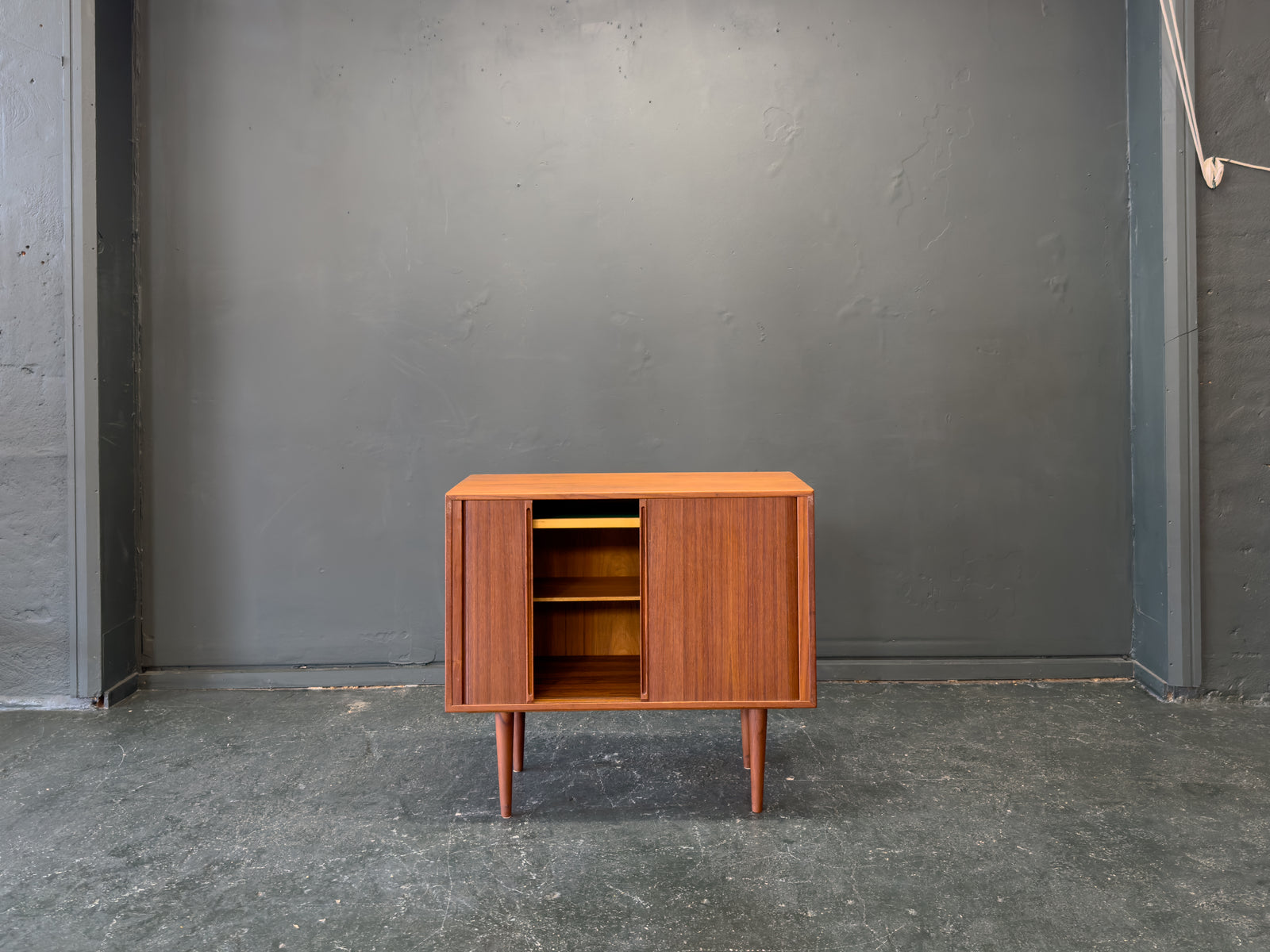 Kai Kristiansen Small Teak Tambour Sideboard