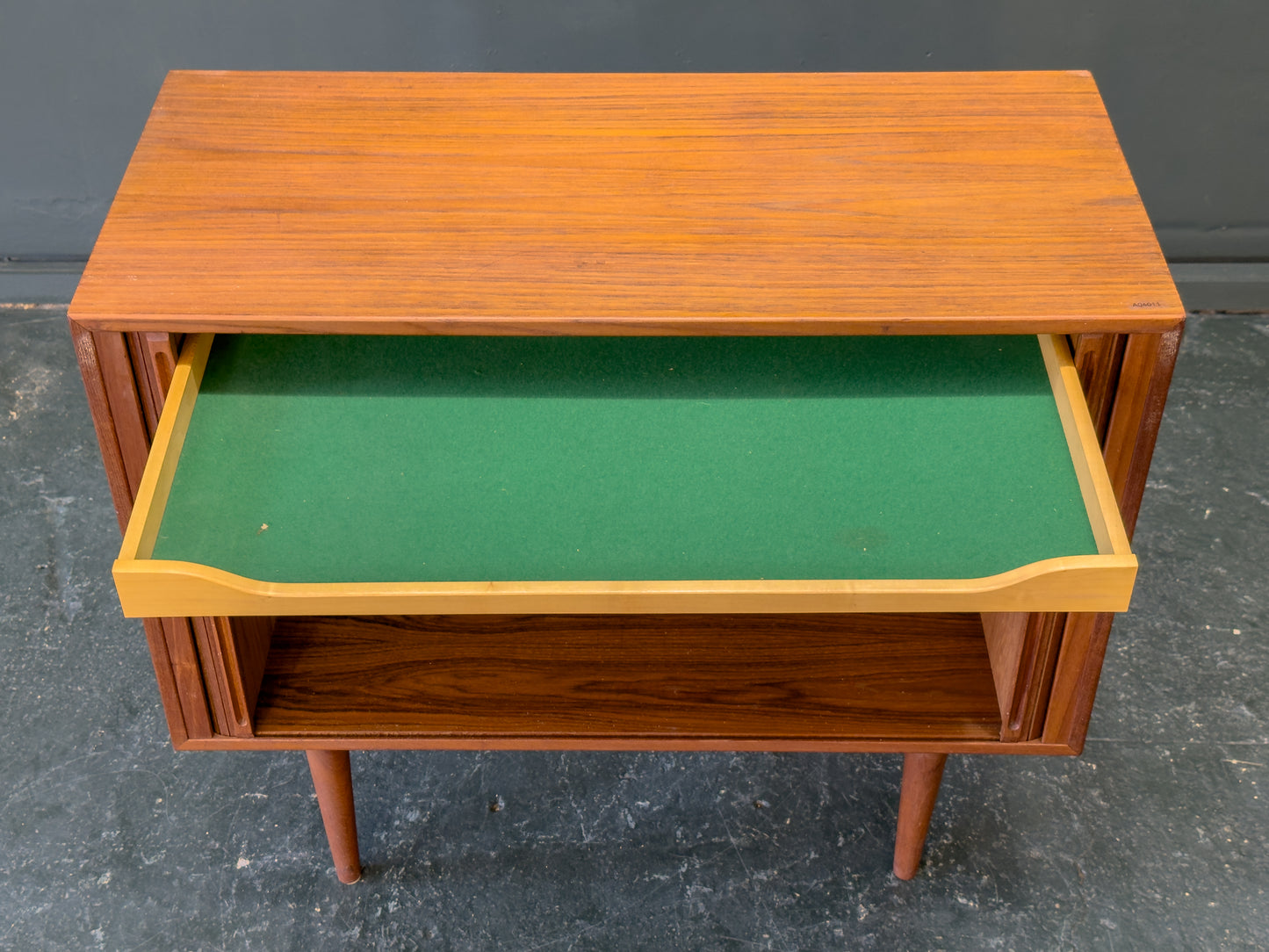 Kai Kristiansen Small Teak Tambour Sideboard