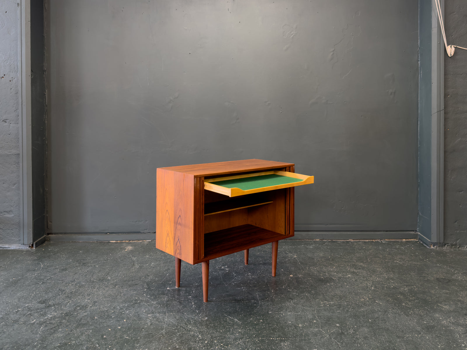 Kai Kristiansen Small Teak Tambour Sideboard