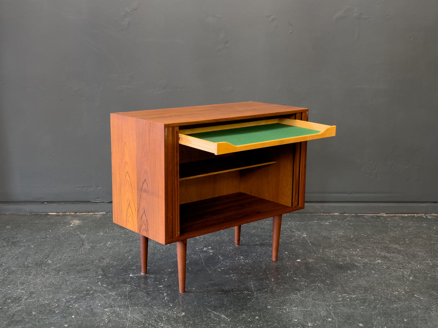 Kai Kristiansen Small Teak Tambour Sideboard
