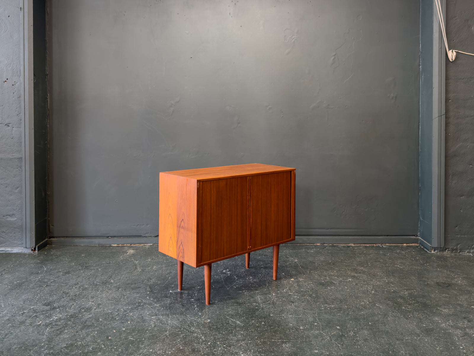 Kai Kristiansen Small Teak Tambour Sideboard