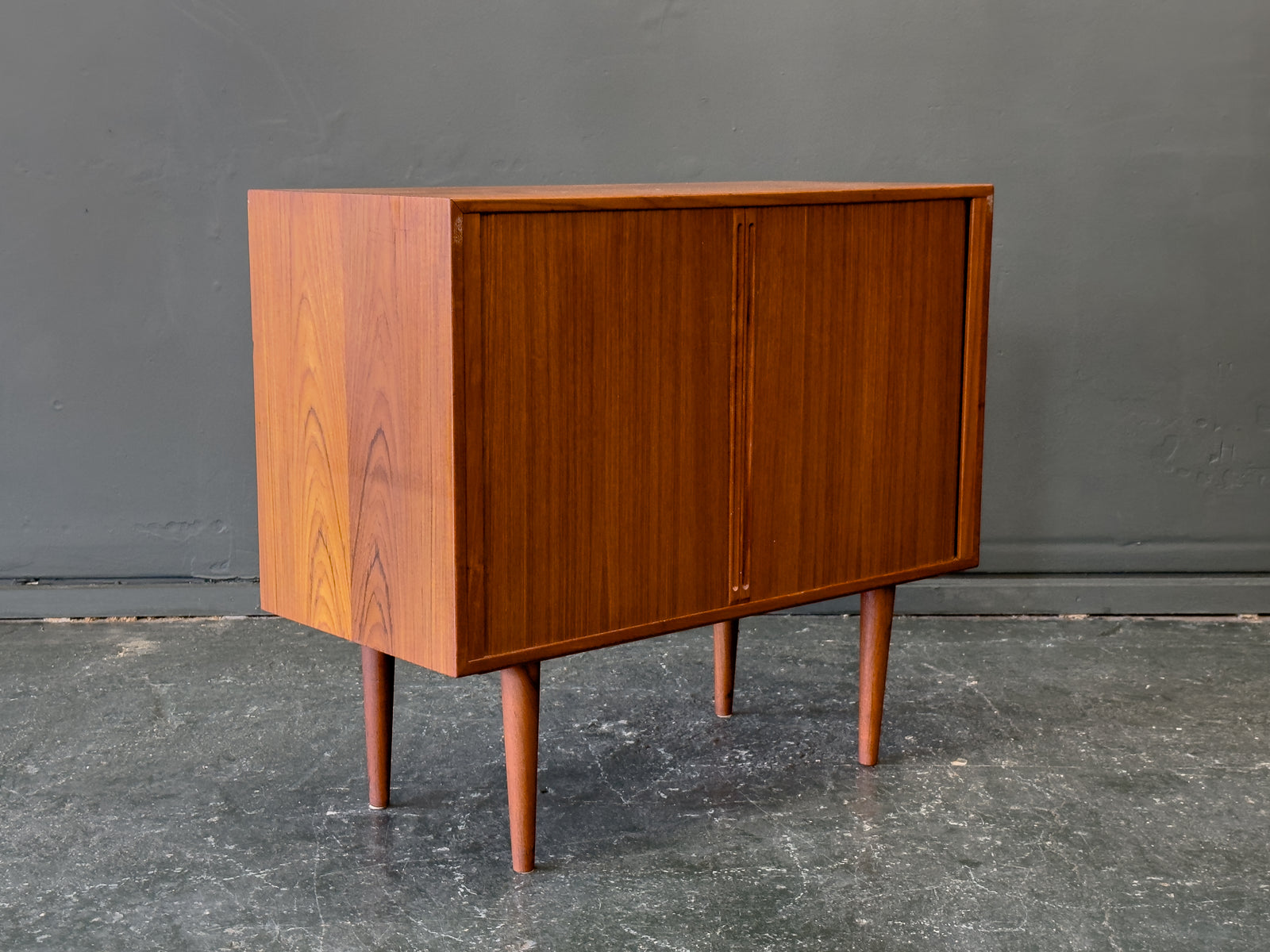 Kai Kristiansen Small Teak Tambour Sideboard