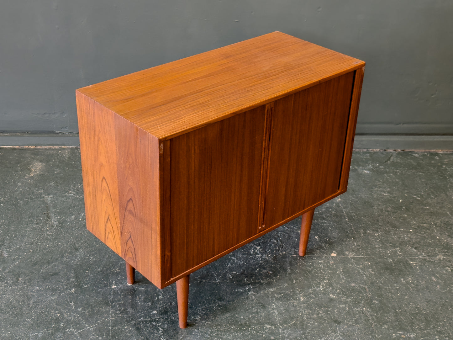 Kai Kristiansen Small Teak Tambour Sideboard