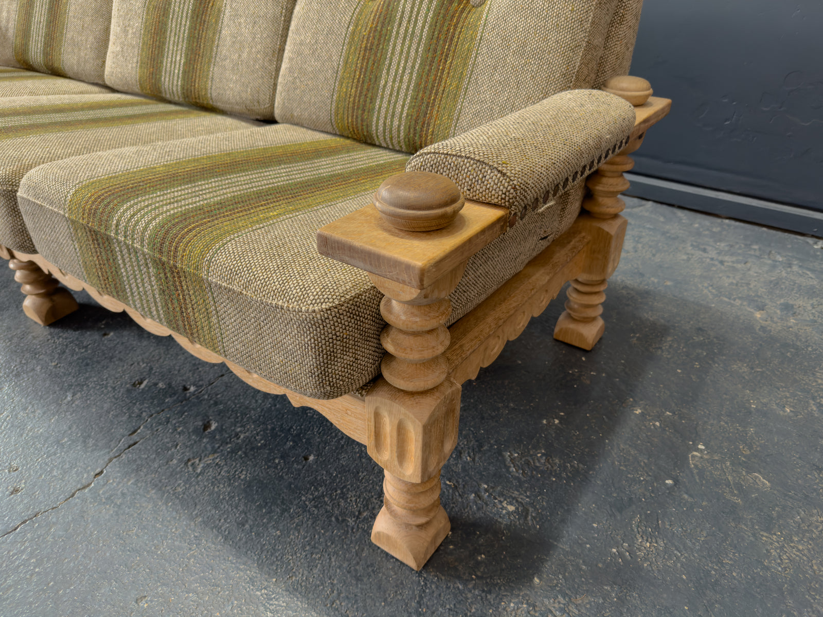 Henning Kjærnulf Oak Upholstered Sofa