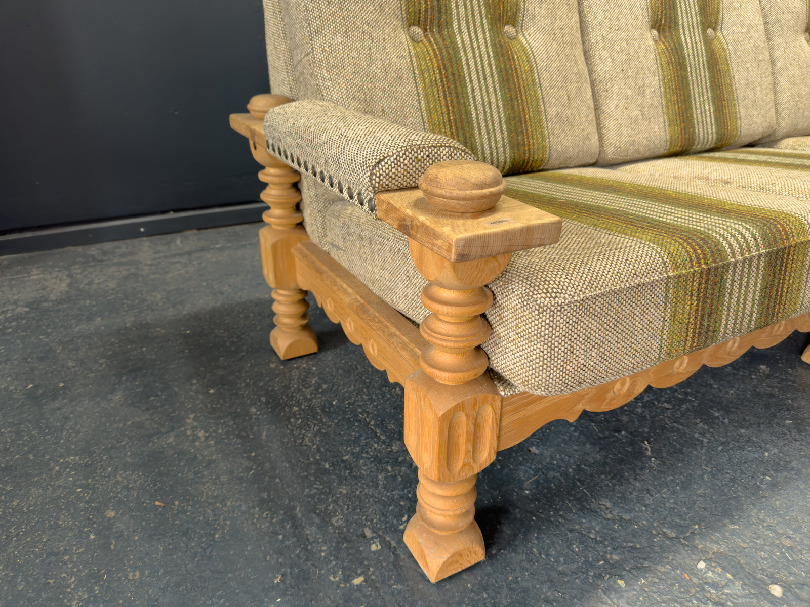 Henning Kjærnulf Oak Upholstered Sofa