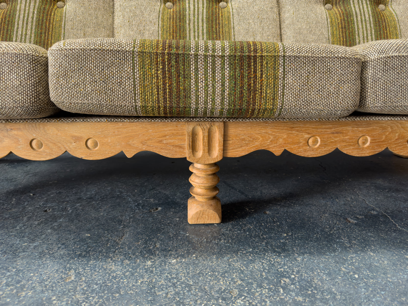 Henning Kjærnulf Oak Upholstered Sofa