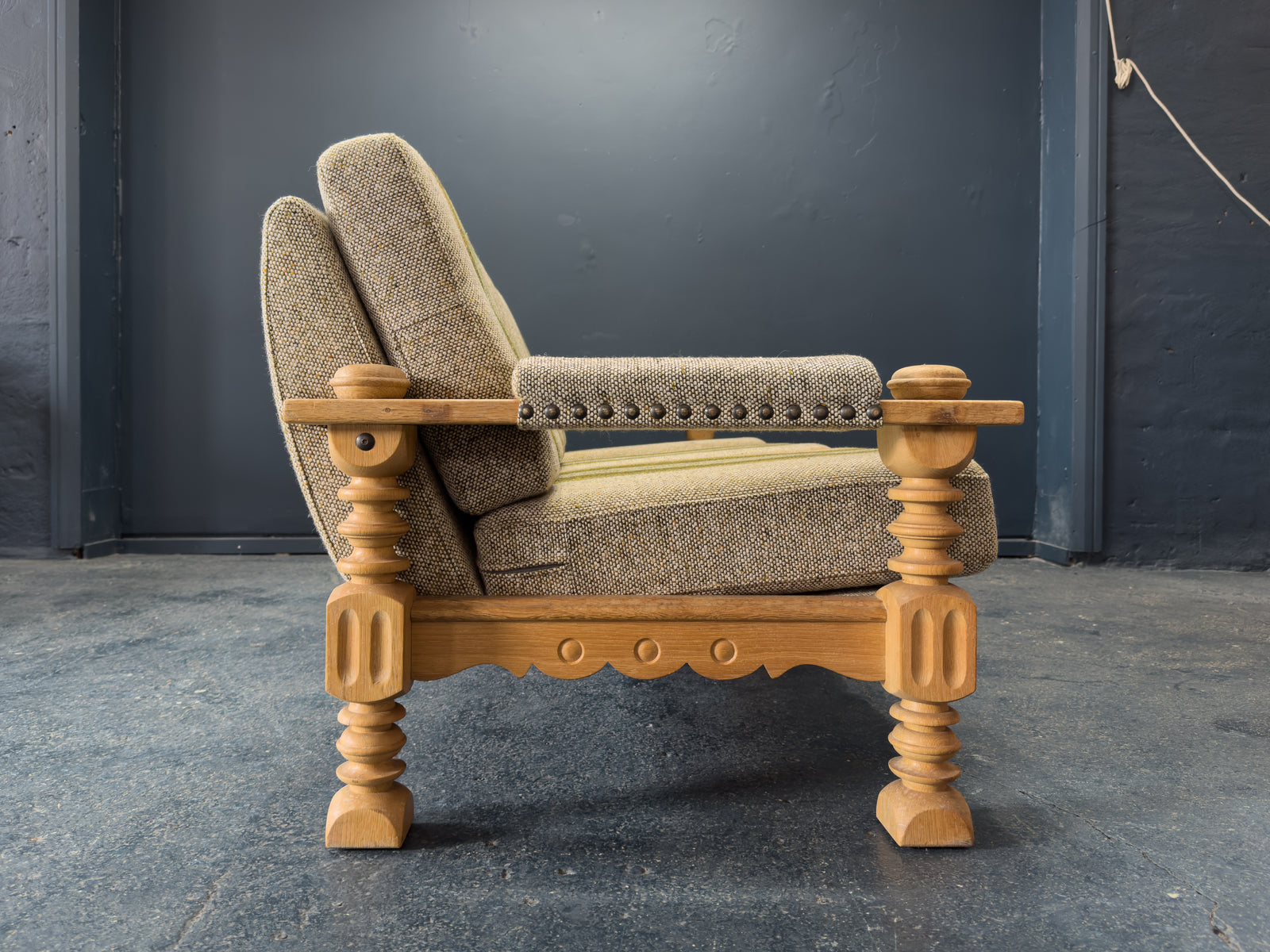 Henning Kjærnulf Oak Upholstered Sofa