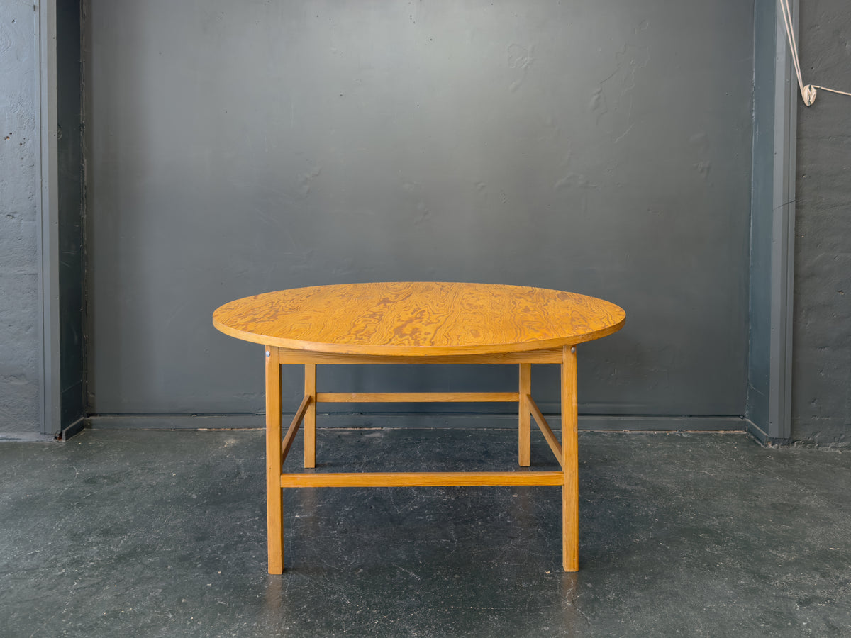 Large Round Pine Dining Table