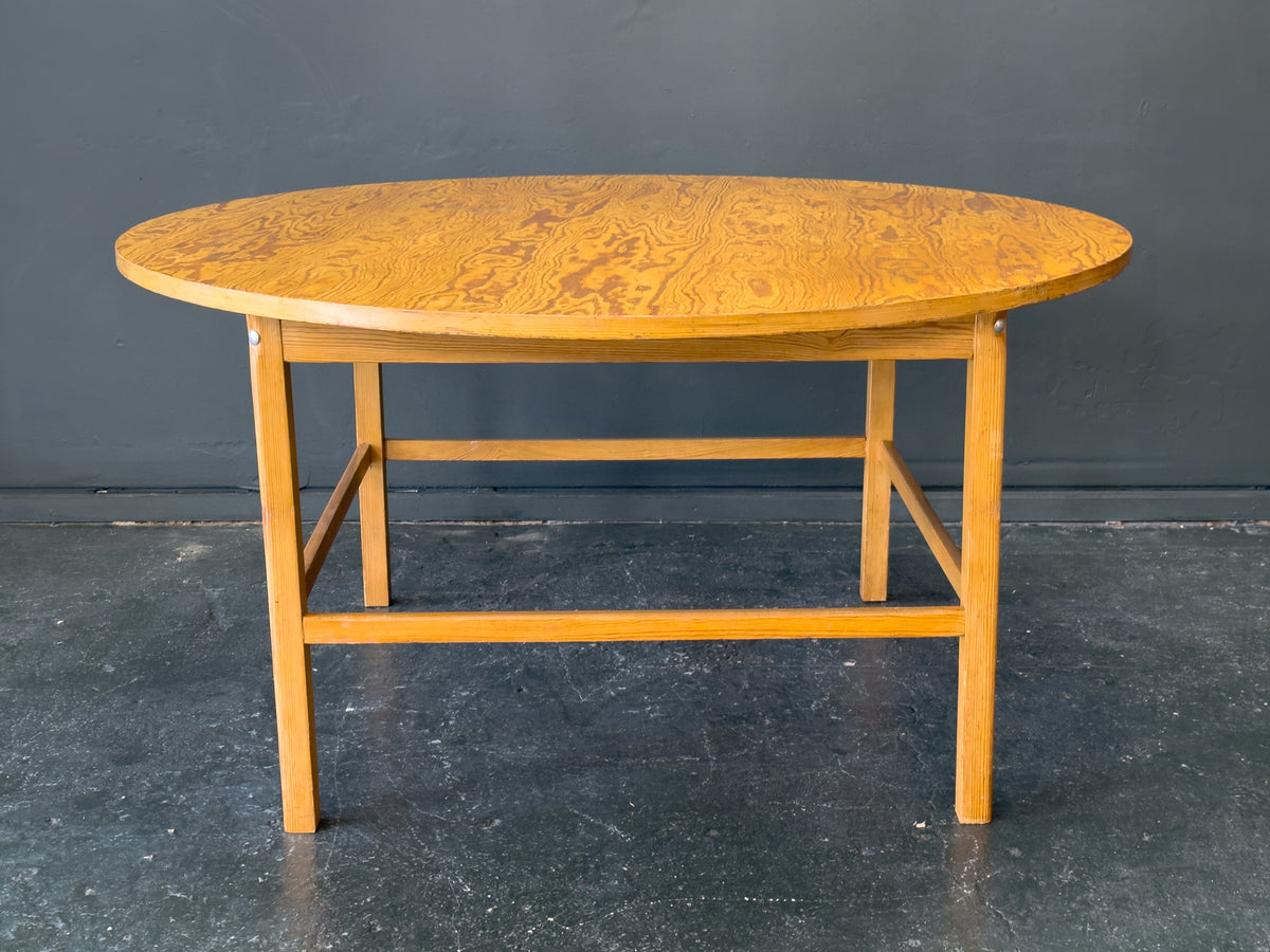 Large Round Pine Dining Table