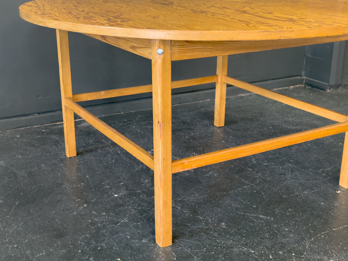 Large Round Pine Dining Table