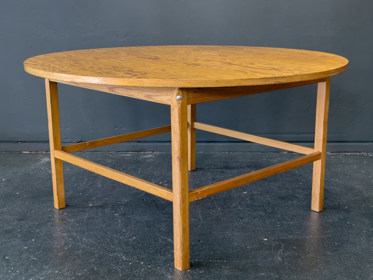 Large Round Pine Dining Table
