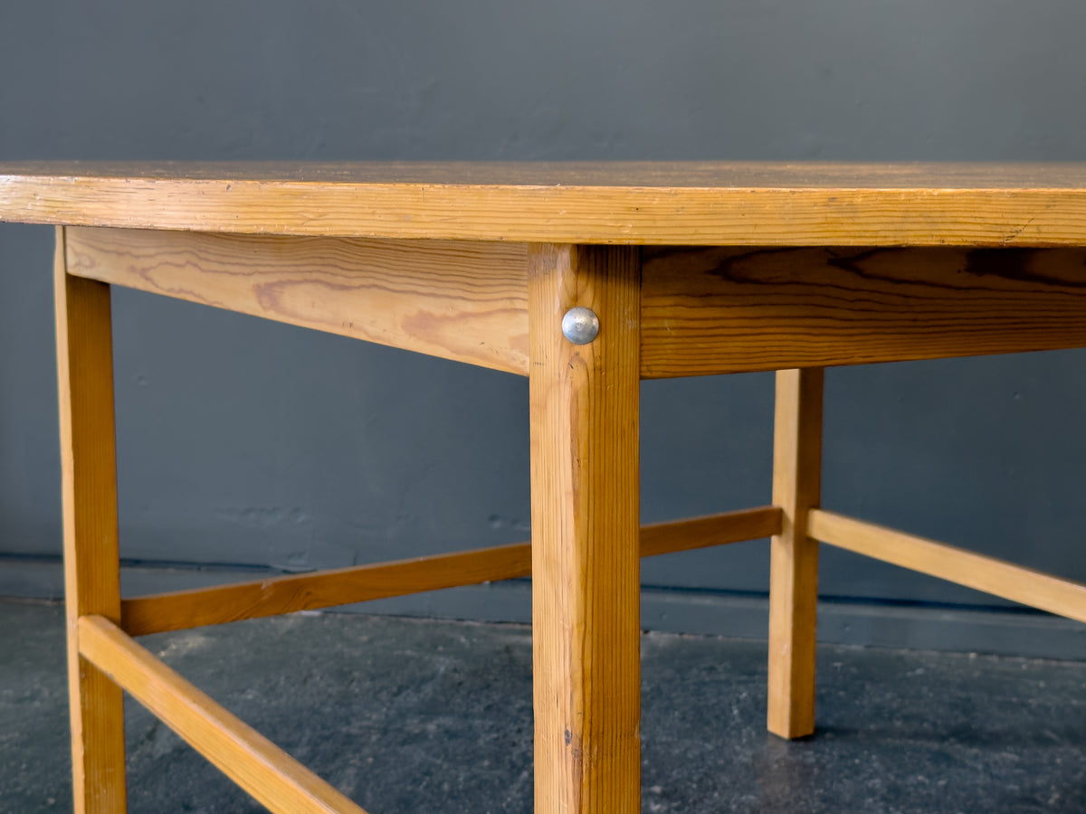 Large Round Pine Dining Table