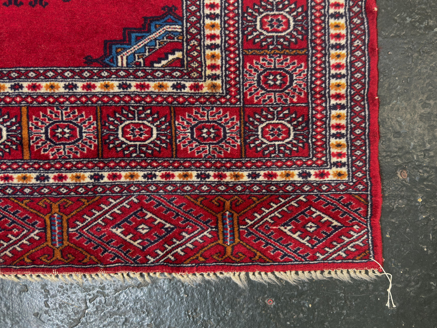 Red and Blue Medallion Rug