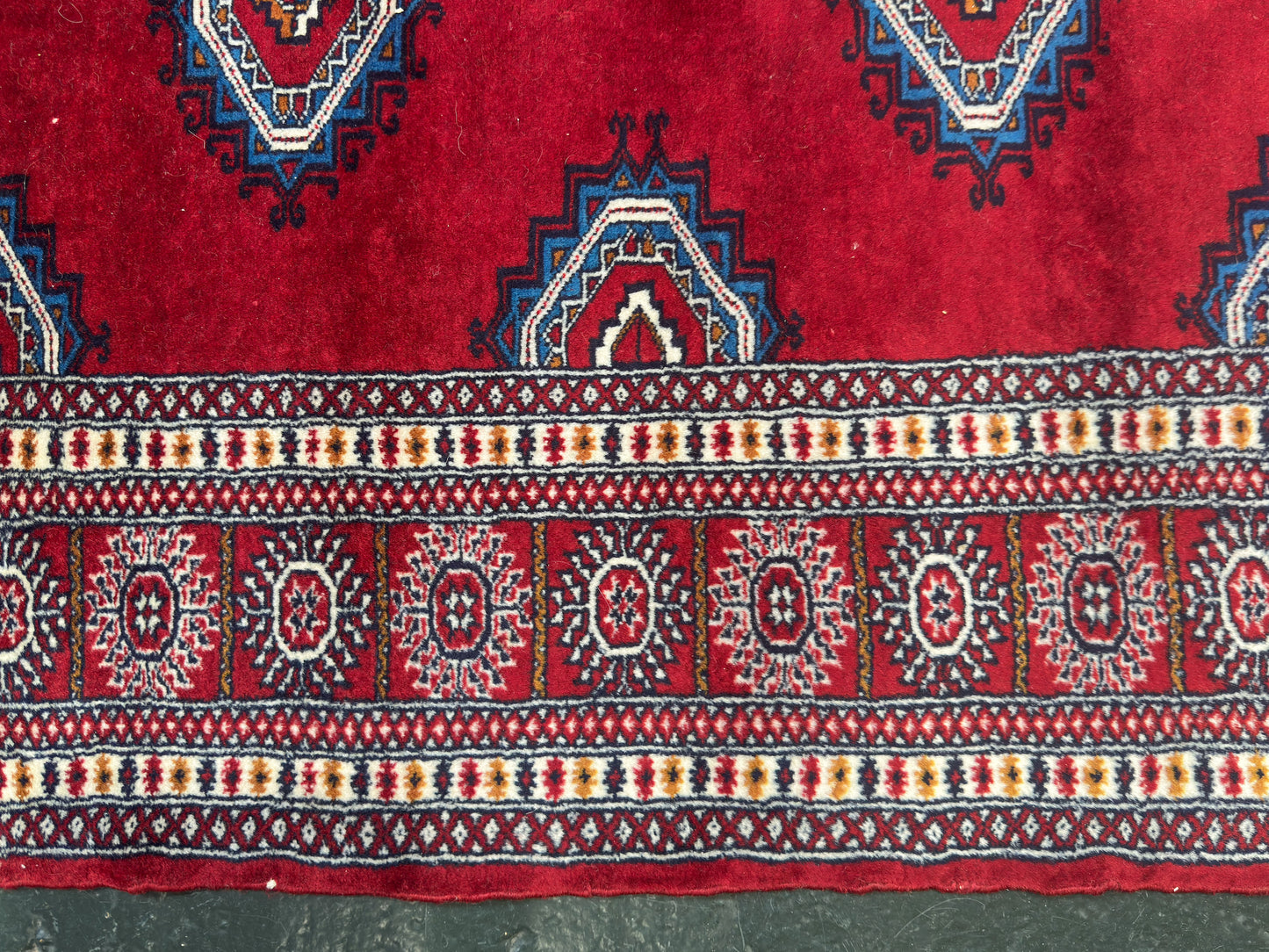 Red and Blue Medallion Rug