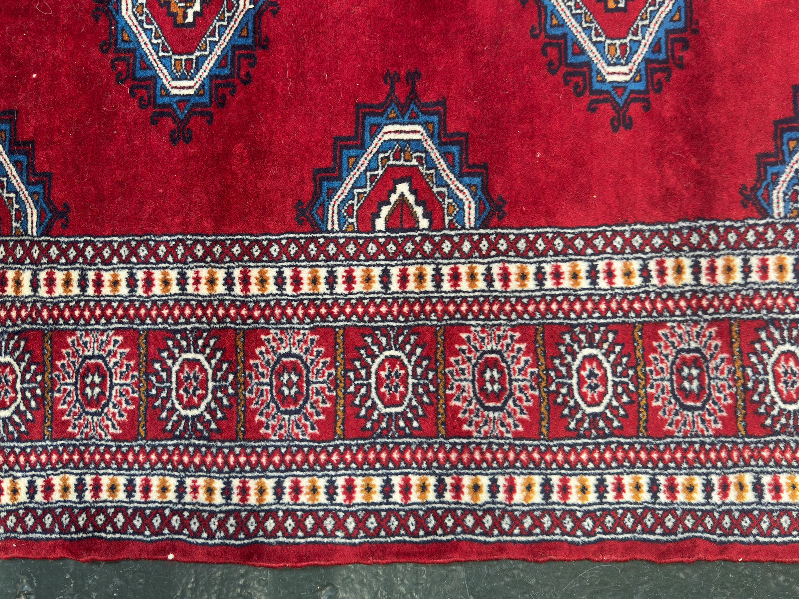 Red and Blue Medallion Rug