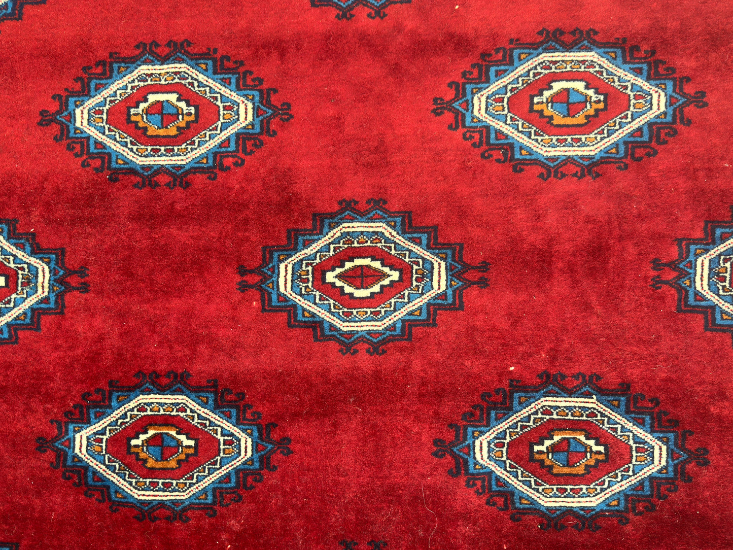 Red and Blue Medallion Rug