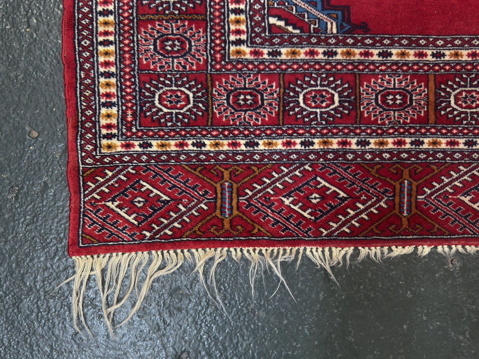 Red and Blue Medallion Rug