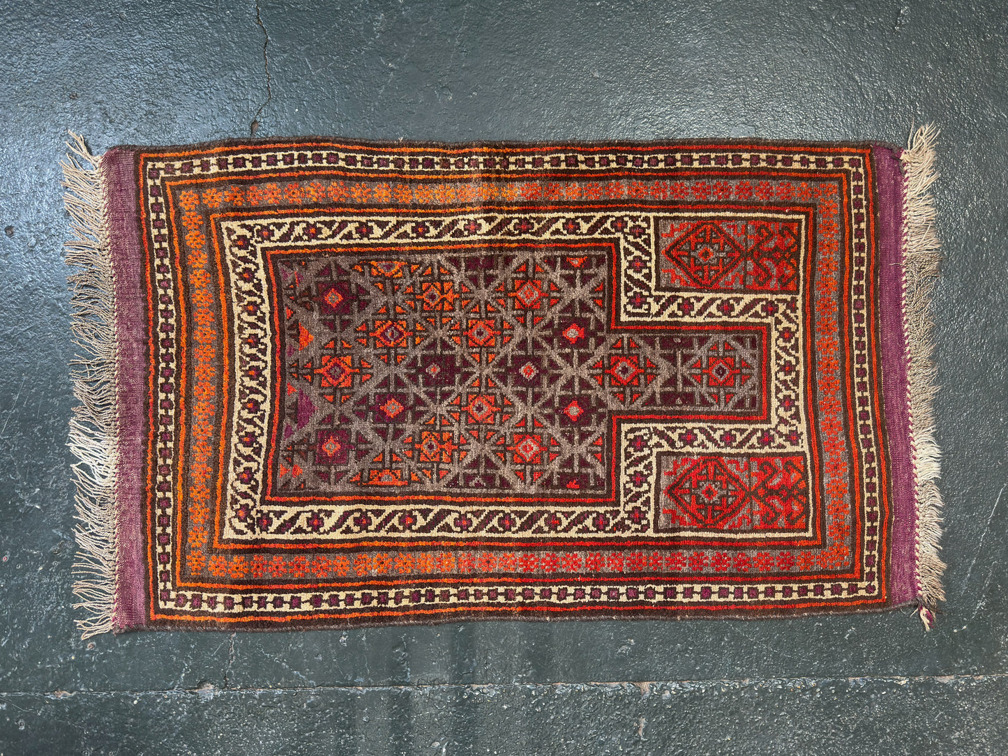 Purple and Orange Woven Rug