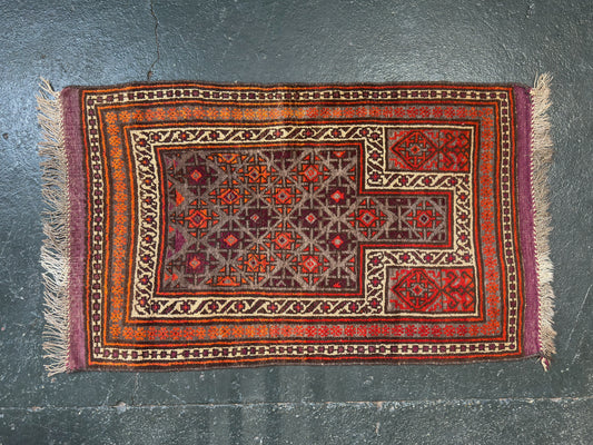 Purple and Orange Woven Rug