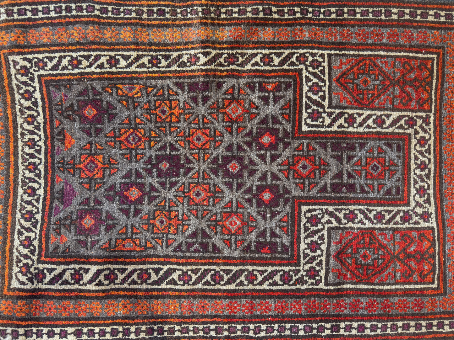 Purple and Orange Woven Rug