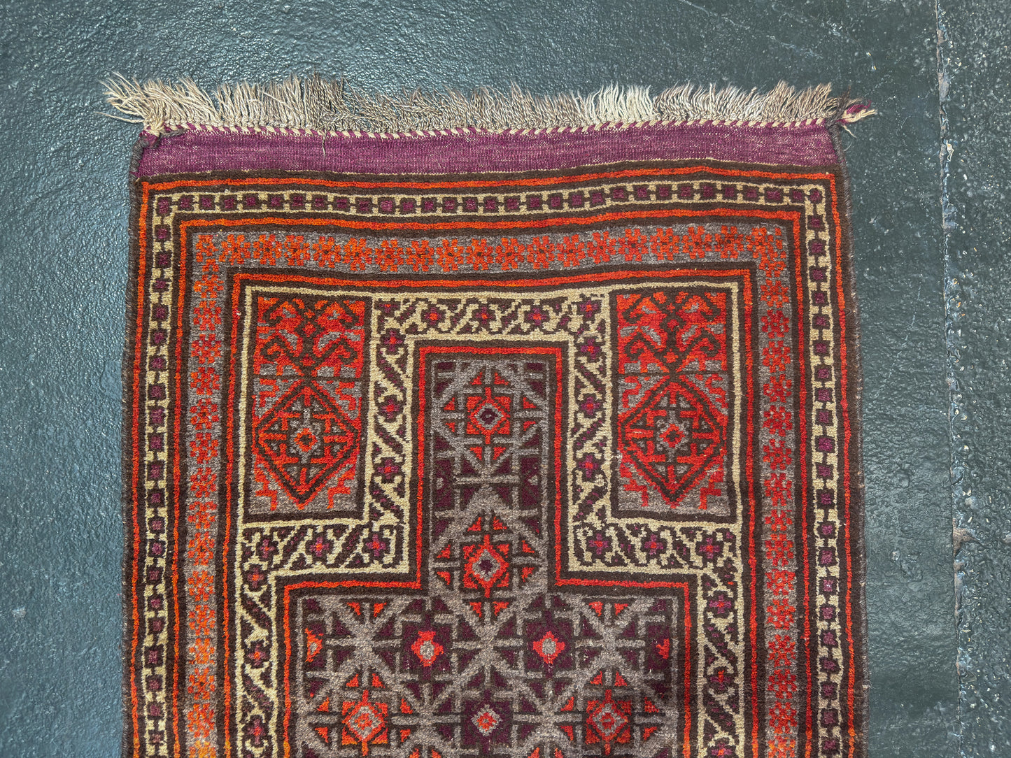 Purple and Orange Woven Rug