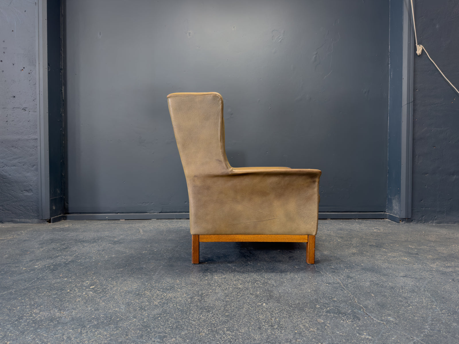 Arne Norrell Green Leather Armchair
