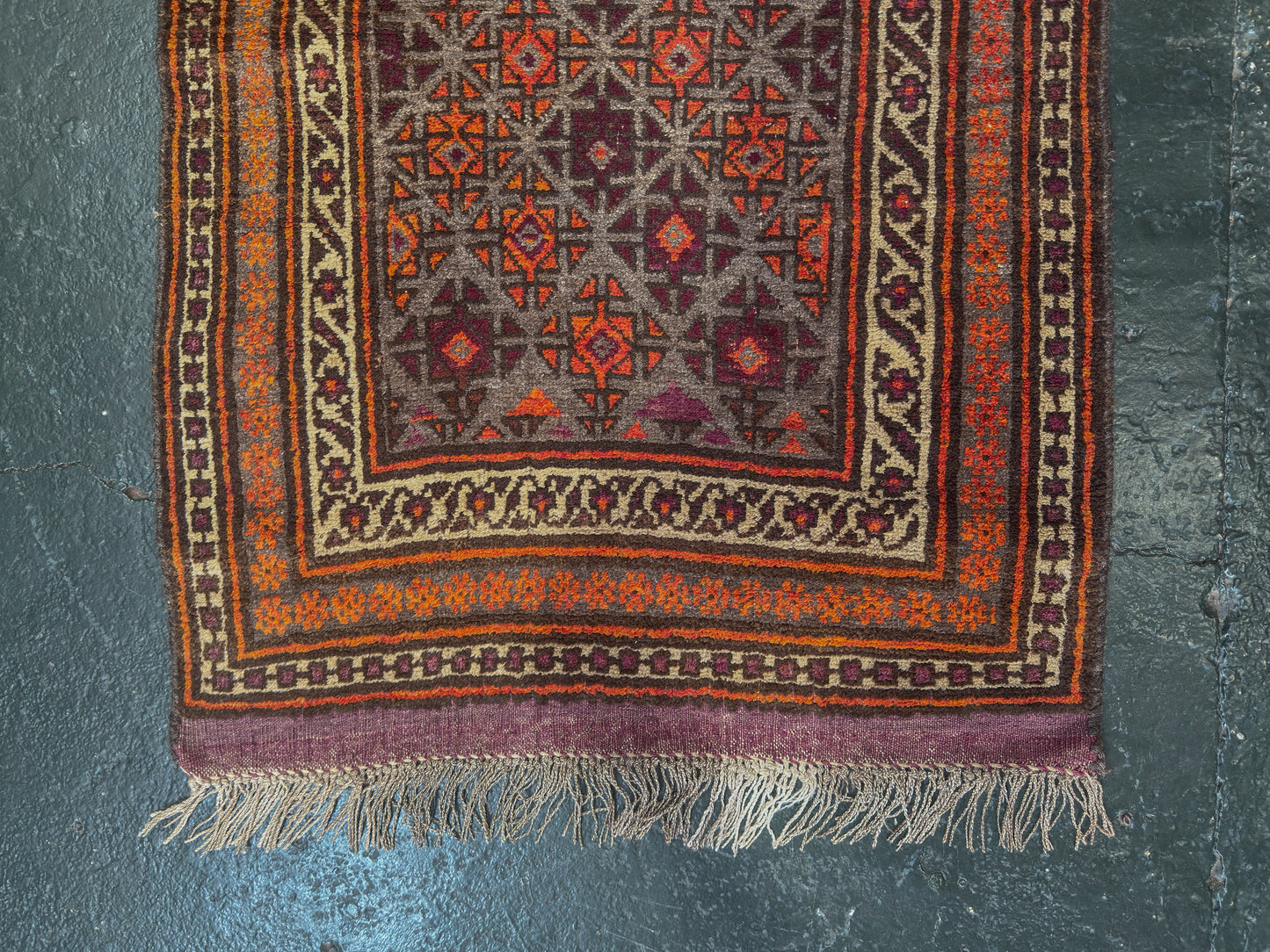 Purple and Orange Woven Rug