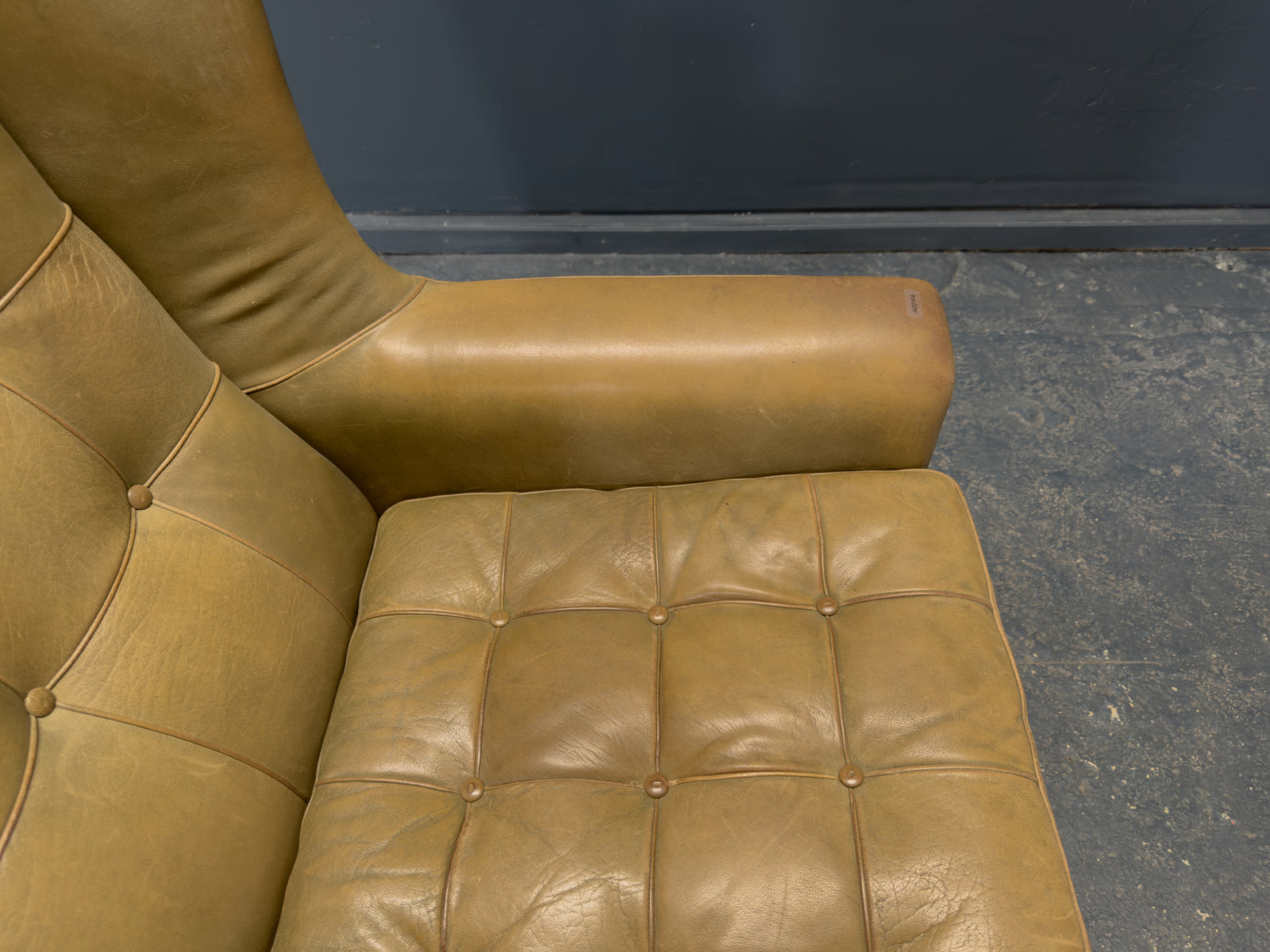Arne Norrell Green Leather Armchair