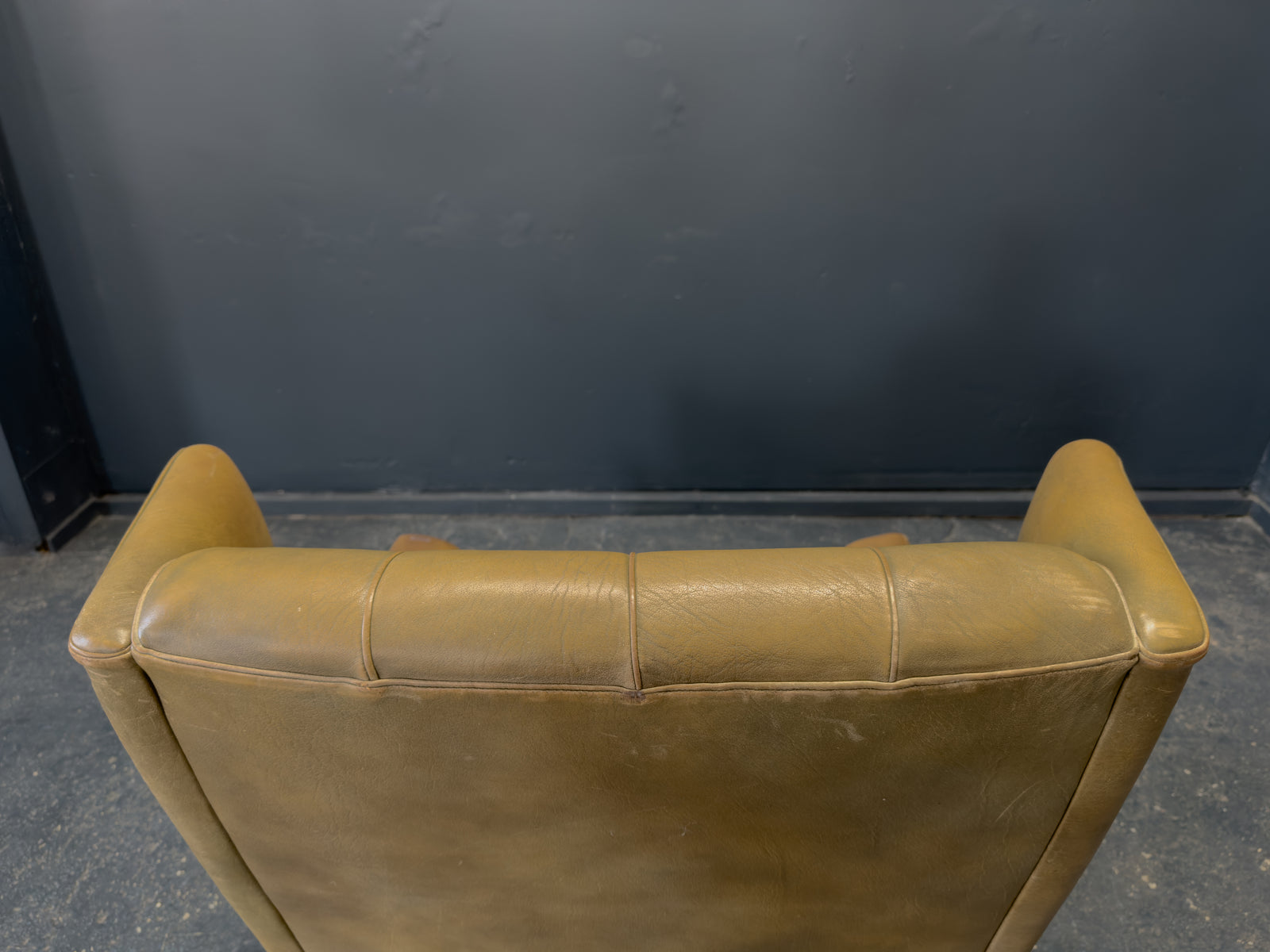 Arne Norrell Green Leather Armchair