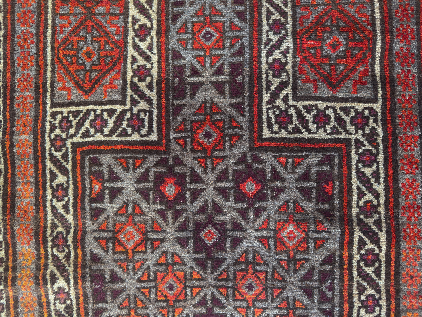 Purple and Orange Woven Rug