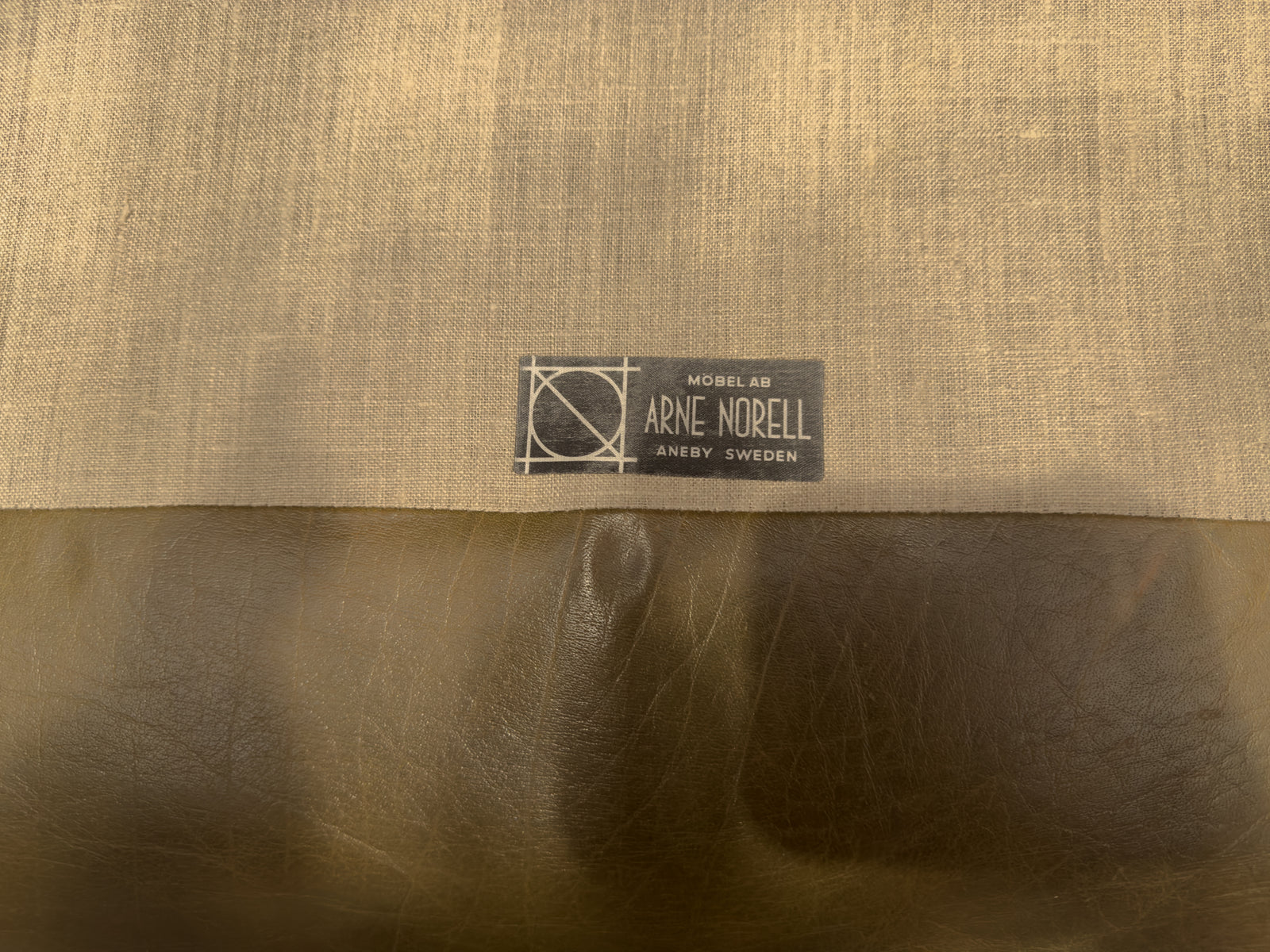 Arne Norrell Green Leather Armchair