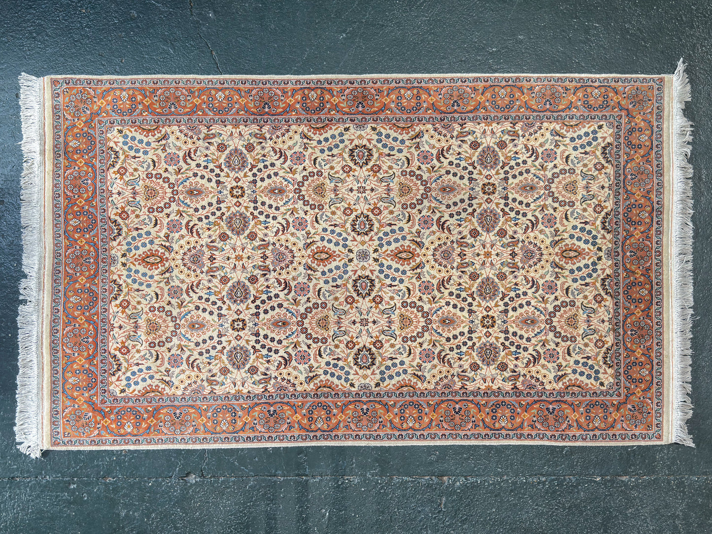 Blue and Orange Paisley Rug