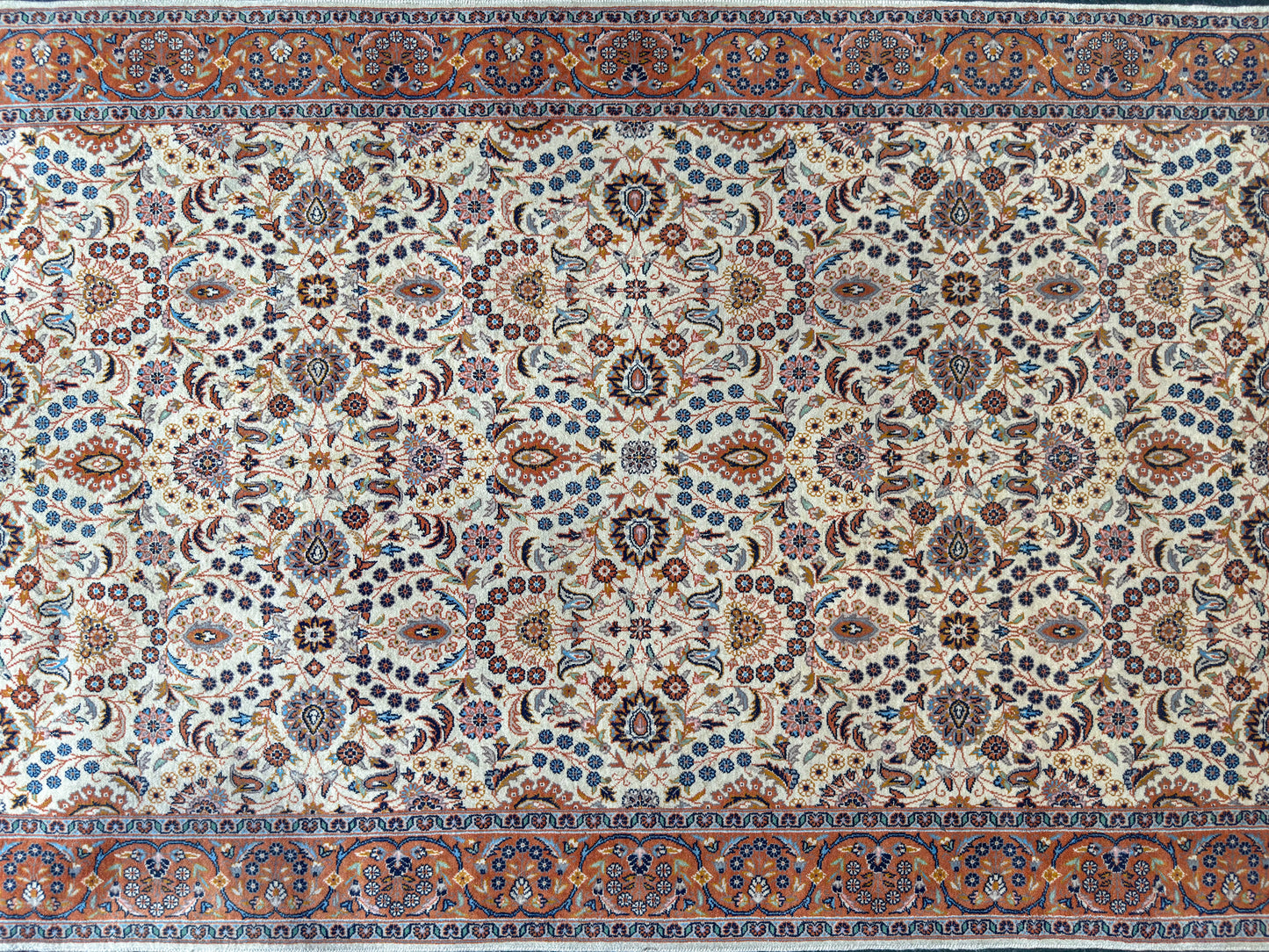 Blue and Orange Paisley Rug