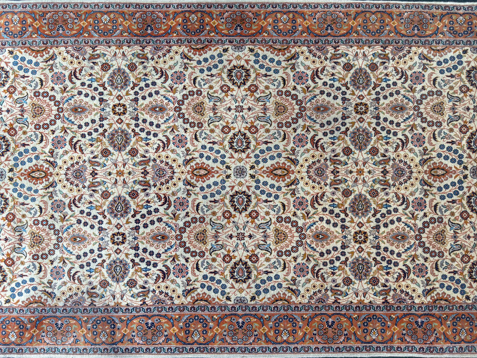 Blue and Orange Paisley Rug