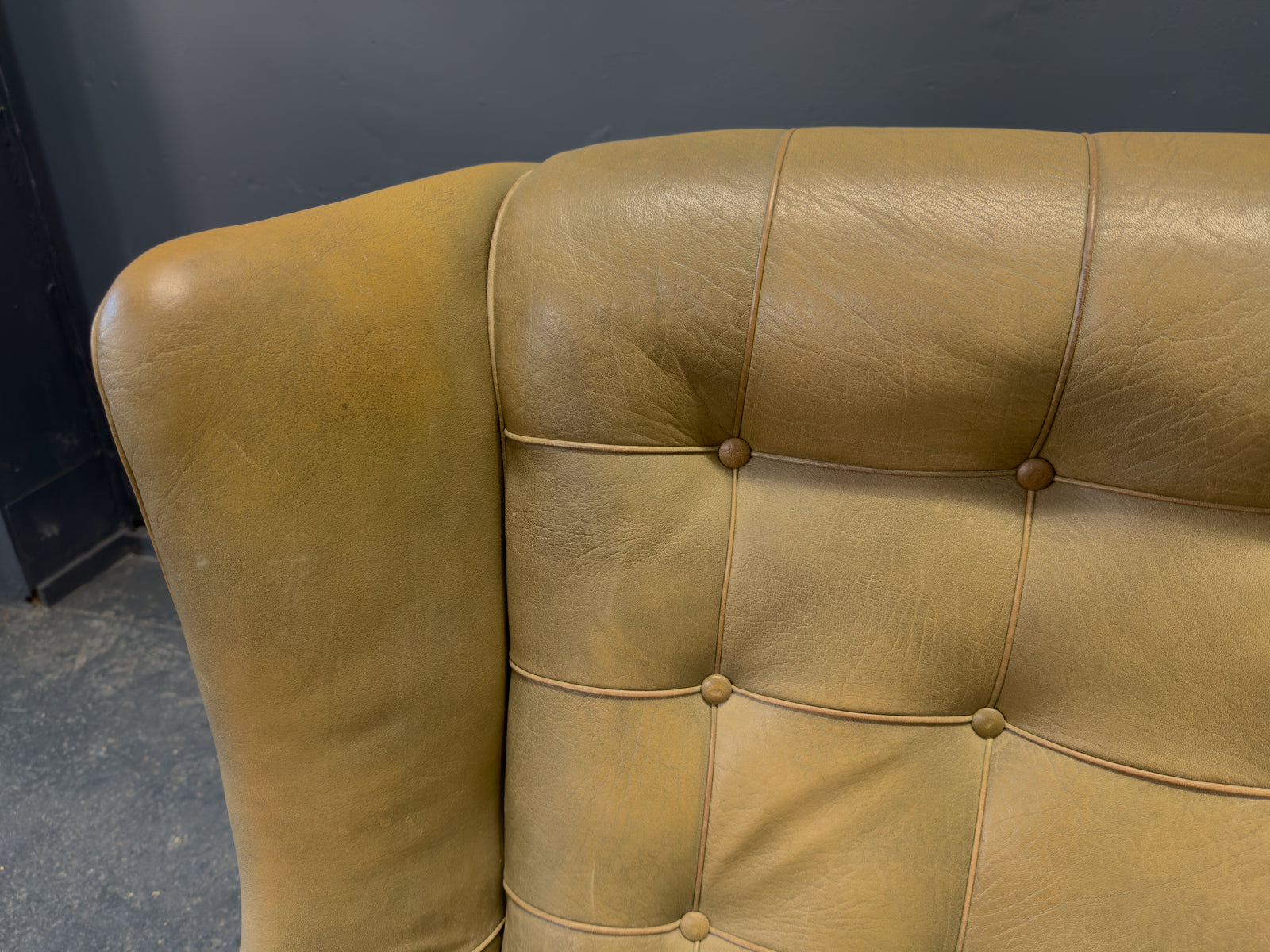 Arne Norrell Green Leather Armchair