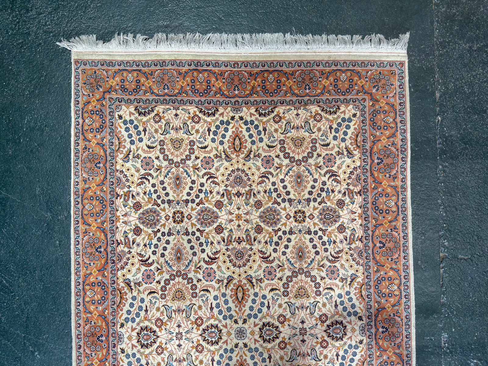 Blue and Orange Paisley Rug