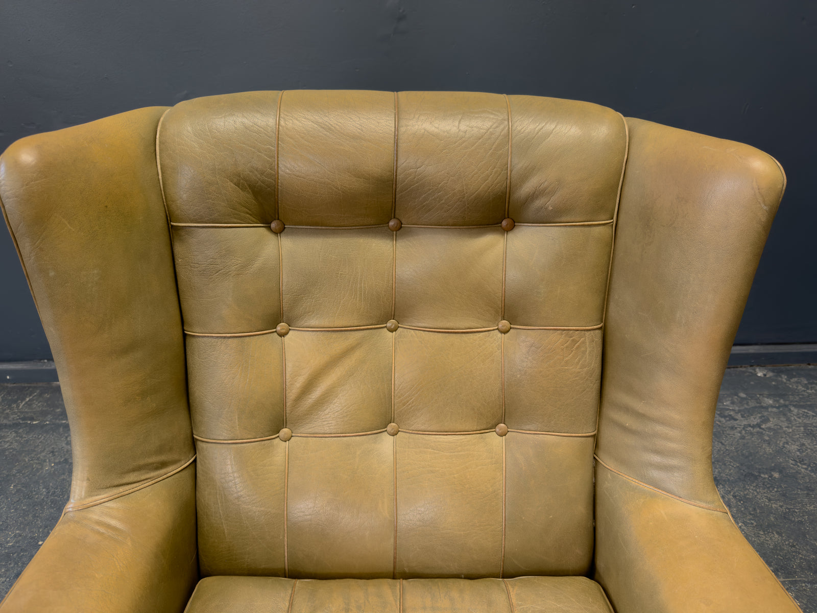 Arne Norrell Green Leather Armchair