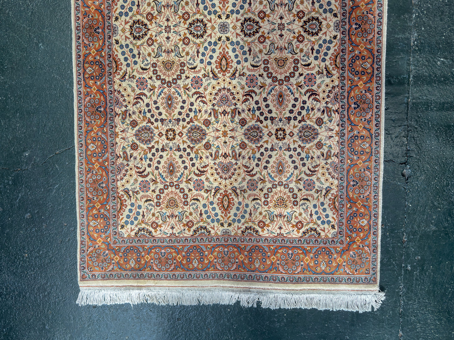 Blue and Orange Paisley Rug