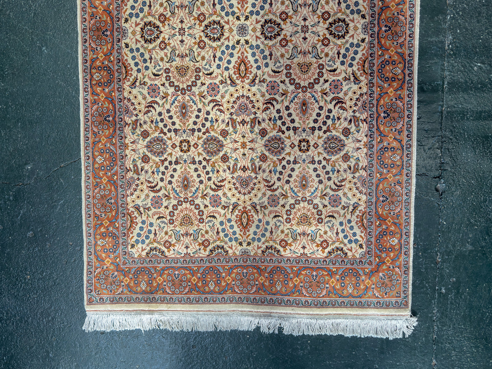 Blue and Orange Paisley Rug