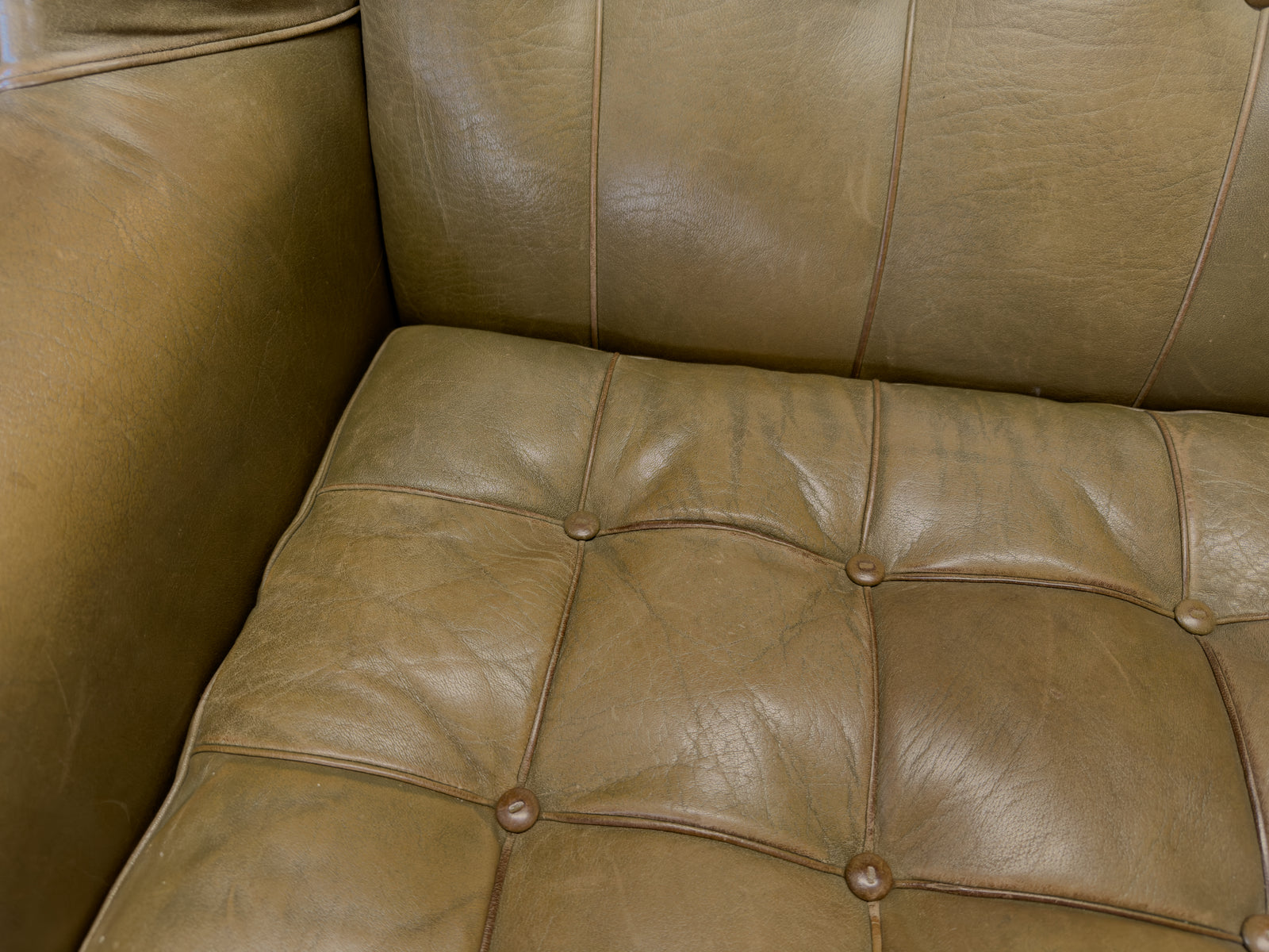 Arne Norrell Green Leather Armchair